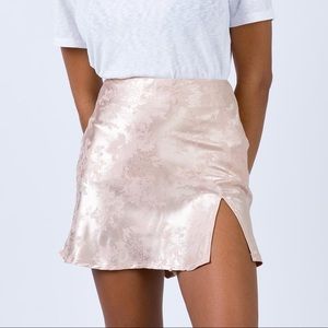 Princess Polly Champagne Floral Mini Skirt